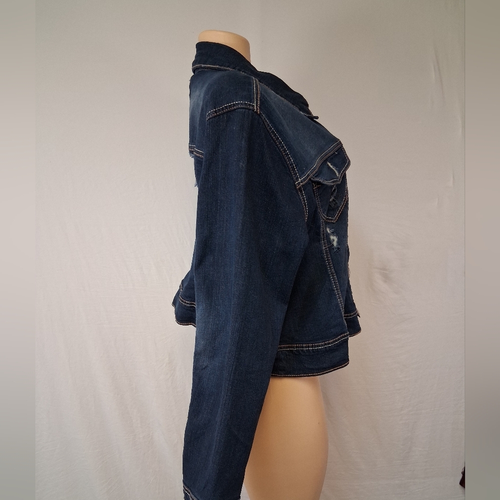 Amethyst Jeans Dark Blue Denim Jacket Size 2X - Picture 13 of 16
